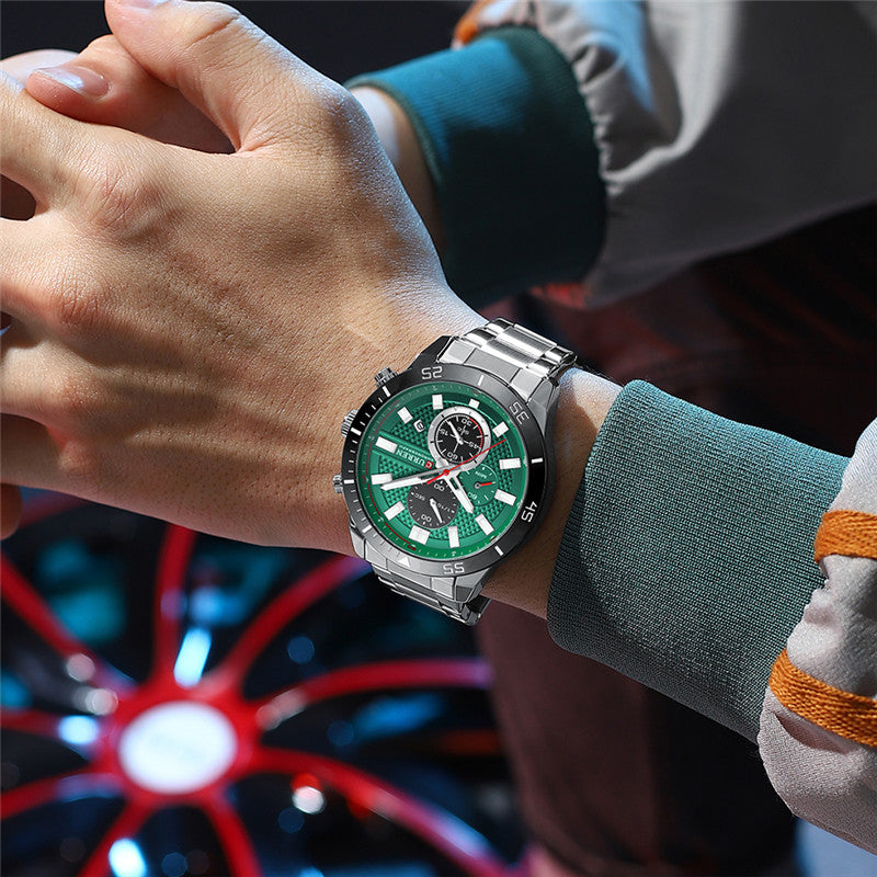 Curren Berna® orologio uomo acciaio